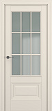Дверь Z Турин АК В3 экошпон кремовый, сатинат, английская решетка