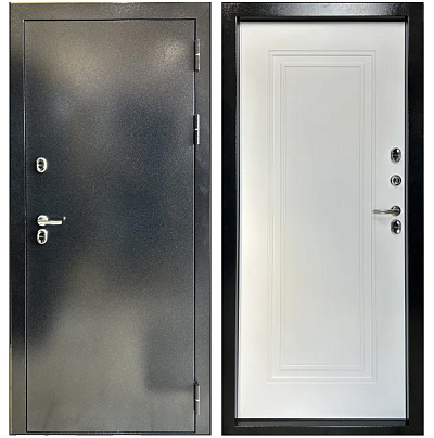 Входная дверь Матадор ТЕРМО титан/панель белый матовый