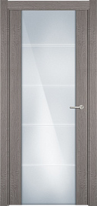 Недавно просмотренные - Дверь Статус VERSIA 222 дуб серый, стекло каленое 8 мм с горизонтальной гравировкой