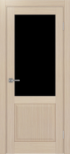 Дверь Эко 602.21 ОФ3 дуб беленый, lacobel черный