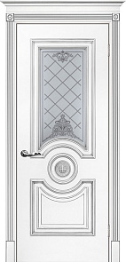 Недавно просмотренные - Дверь Текона эмаль Smalta 18 белый RAL 9003 патина серебро, остекленная