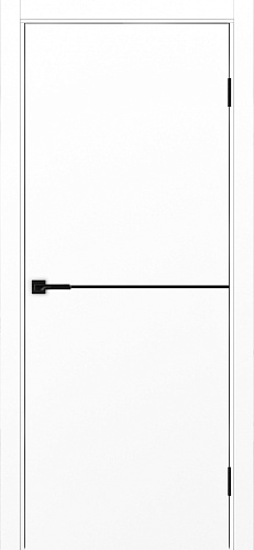 Дверь Эко 202 белый снежный молдинг SB, кромка ABS, глухая