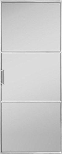 Перегородка Alum №3 хром, сатинат белый