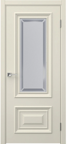 Дверь Диана-2 эмаль RAL 9001, сатинат белый