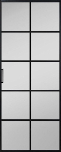 Перегородка Alum №9 черный, сатинат белый