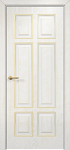Недавно просмотренные - Дверь Оникс Гранд фрезерованная, эмаль белая патина золото, глухая