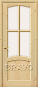 Схожие товары - Дверь Браво массив сосны Мечта, сорт "А", филенка 4 мм, стекло Хрусталик