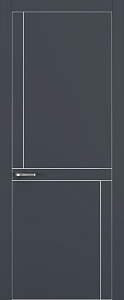 Недавно просмотренные - Дверь Z K20 полипропилен  графит премьер, ALU кромка хром, молдинг серебро, глухая