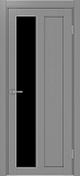 Дверь Эко 521.21 серый, lacobel черный