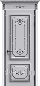 Недавно просмотренные - Дверь ИУ Эмаль Багет Б-7 эмаль белая патина серебро, глухая