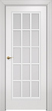 Дверь Оникс Турин фрезерованная эмаль белая, сатинато с решеткой №2