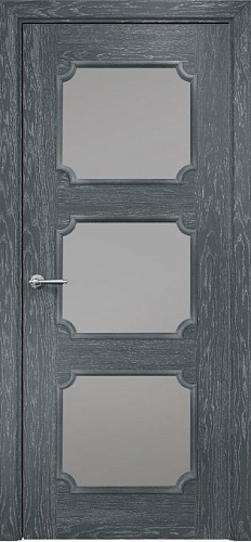 Дверь Оникс Валенсия дуб седой, сатинат графит