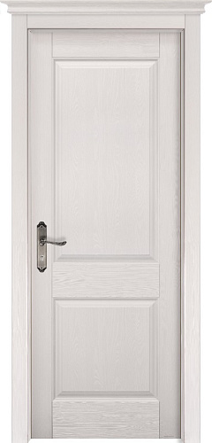Дверь ОКА браш массив сосны Элегия эмаль белая, глухая
