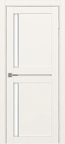 Дверь Эко 523.221 АПП бежевый молдинг SC, lacobel белый