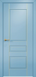 Недавно просмотренные - Дверь Оникс Версаль фрезерованная №2 эмаль голубая патина золото по контуру, глухая