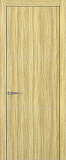 Дверь Z K11 toppan дуб натуральный, ALU кромка хром, молдинг серебро, глухая