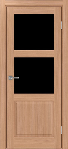 Дверь Эко 630.221 ОФ3 ясень темный, lacobel черный