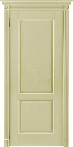 Дверь ДР массив дуба Селена эмаль слоновая кость, глухая