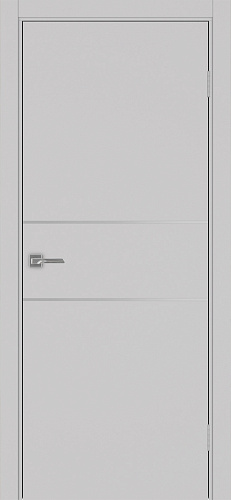 Дверь Эко 203 пепельный молдинг SC, кромка ABS, глухая