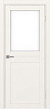 Дверь Эко 520.211 бежевый, lacobel белый