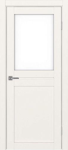 Дверь Эко 520.211 бежевый, lacobel белый