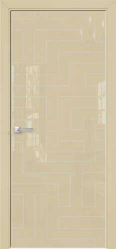 Дверь Оникс Арт лакобель RAL 1015, пескоструй №12
