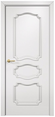 Дверь Оникс Барселона эмаль белая по МДФ, глухая