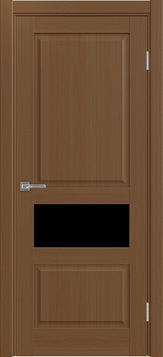 Дверь Эко 631.121 ОФ3 орех, lacobel черный