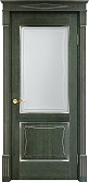 Схожие товары - Дверь ПМЦ массив ольхи ОЛ6.2 зеленый с патиной серебро, стекло 6-4