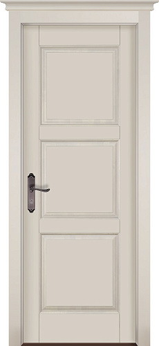 Дверь ОКА массив ольхи Турин эмаль слоновая кость, глухая