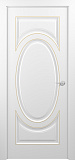 Дверь Z Luvr Т2 эмаль белая patina Gold, глухая