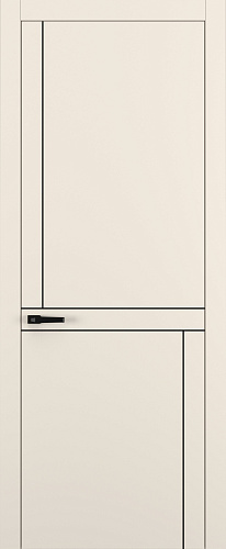 Дверь Z K20 полипропилен крем, молдинг черный, глухая