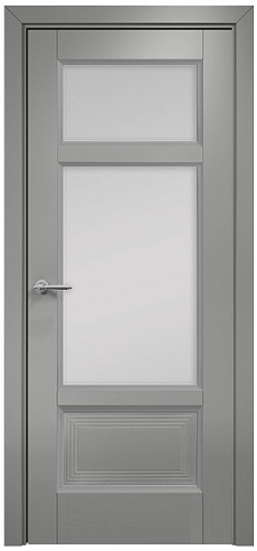 Дверь Оникс Тоскана 4 эмаль RAL 7036, сатинат белый
