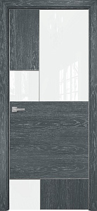 Недавно просмотренные - Дверь Оникс New York седой дуб, глухая с вставкой лакобель RAL 0333