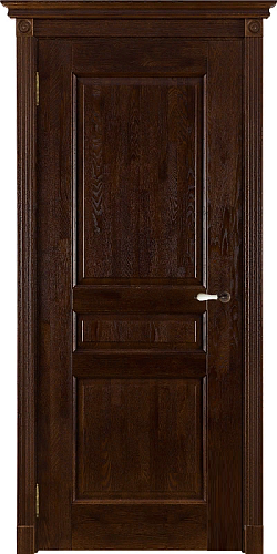 Дверь ДР массив дуба Виктория античный орех, глухая