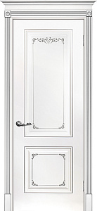 Недавно просмотренные - Дверь Текона эмаль Smalta 14 белый RAL 9003 патина серебро, глухая