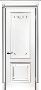 Недавно просмотренные - Дверь Текона эмаль Smalta 14 белый RAL 9003 патина серебро, глухая