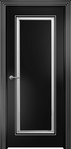 Недавно просмотренные - Дверь Оникс Турин фрезерованная №2 эмаль черная патина серебро , глухая