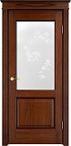Дверь ПМЦ массив дуба Д13 коньяк с патиной, стекло 13-4