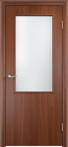Дверь V ПВХ итальянский орех, сатинат 58