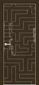 Схожие товары - Дверь Оникс Арт, лакобель коричневый RAL 8028, контурный витраж №12