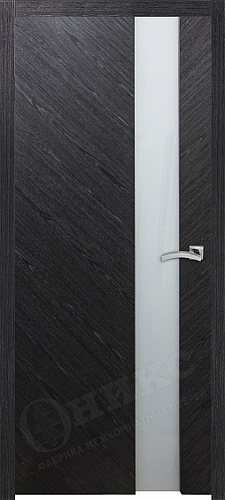 Дверь Оникс Сити абрикос тангентальный, триплекс белый