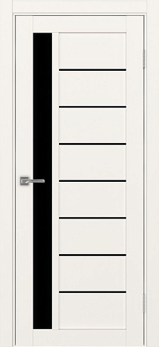 Дверь Эко 554.21 бежевый, lacobel черный