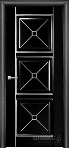 Недавно просмотренные - Дверь Оникс Орлеан эмаль черная патина серебро, глухая