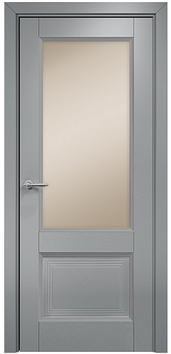 Дверь Оникс Тоскана 2 эмаль RAL 7040, сатинат бронза