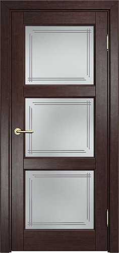 Дверь ПМЦ массив ольхи микс ОЛ87 эрмитаж, стекло матовое 87/5