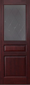 Недавно просмотренные - Дверь ОКА массив ольхи Валенсия махагон, стекло графит с фрезеровкой