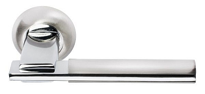 Межкомнатная ручка Morelli MH13, никель белый/полированный хром