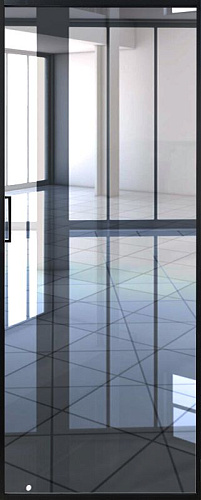 Перегородка Alum №0 черный, триплекс зеркало