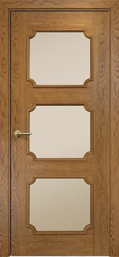 Дверь Оникс Валенсия дуб золотистый, сатинат бронза